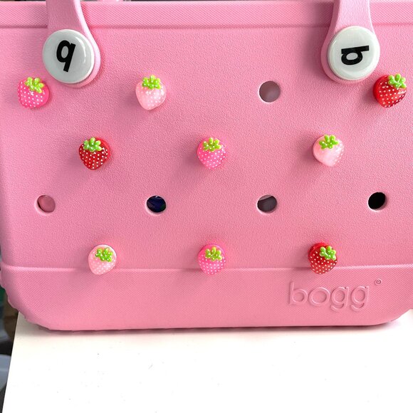 Set of 3  Strawberry Bogg Charms-Hole Fillers - Picture 1 of 5